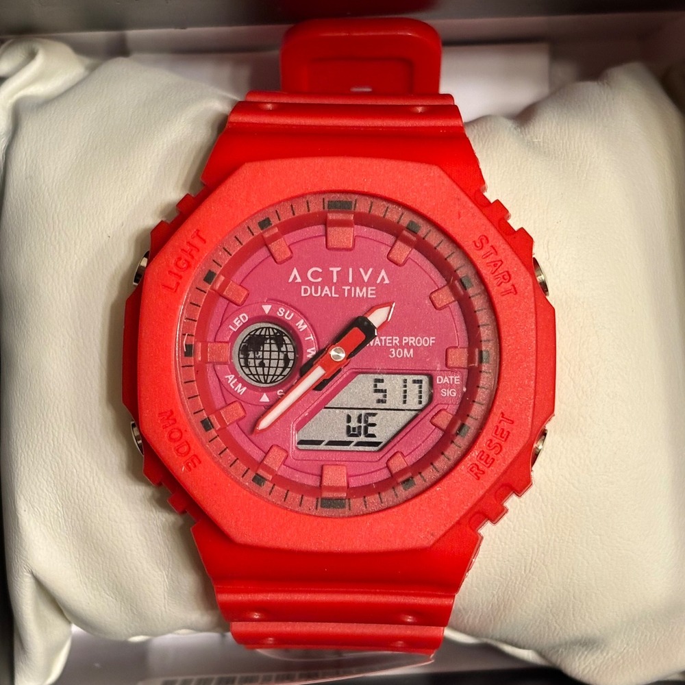 Activa Recon X Invicta ACW423-011 Unisex Red Dual Time Digital Sport Watch